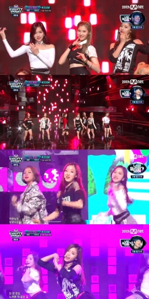 '엠카운트다운' 트와이스, 슈퍼 루키의 1위 후보 무대 '우아하게'
