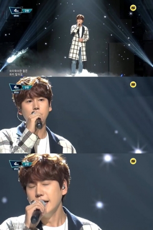 '엠카운트다운' 규현, 가을밤 촉촉히 적시는 보이스 '밀리언 조각'