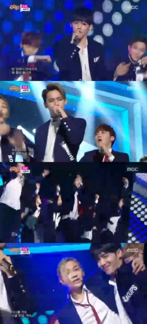 '음악중심' 세븐틴, 재간둥이들의 신나는 무대 '만세'