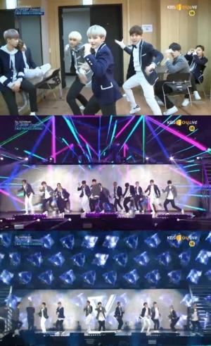 '가온차트' 세븐틴, 월드루키의 스페셜 스테이지 '만세'+'샤이닝 다이아몬드'