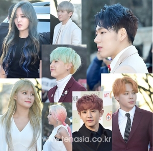 [TENPHOTO] 한 번쯤 따라 해 보고 싶은 '알록달록 아이돌 헤어'(가온차트)