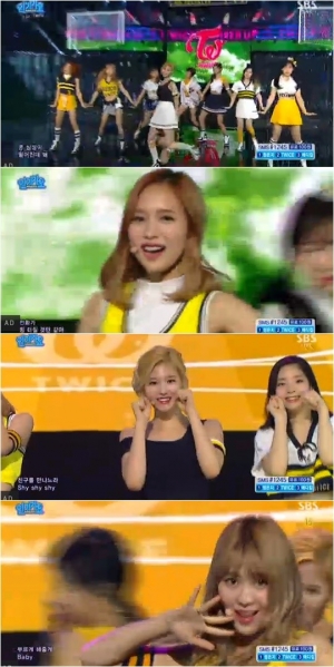 '인기가요' 트와이스, '치어 업'으로 1위…지상파 2연속 1위