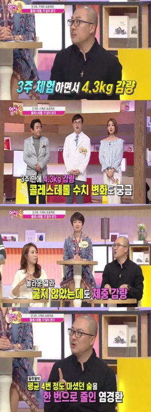 '엄지의 제왕' 염경환, 고지혈증 완화+체중 감량 비법은?