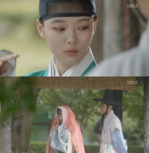 '구르미 그린 달빛' 김유정-진영, 처마 밑에서 비 피하며 '핑크빛 기류'