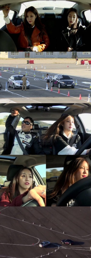 &#39;직진의 달인&#39; 티아라 은정X효민, 아슬아슬 레이싱 대결의 승자는?