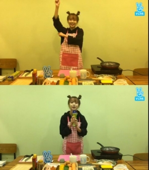 &#39;V앱&#39; 김소희, 깜찍한 율동과 함께 &#34;맛있는 김밥이 왔어요&#34;