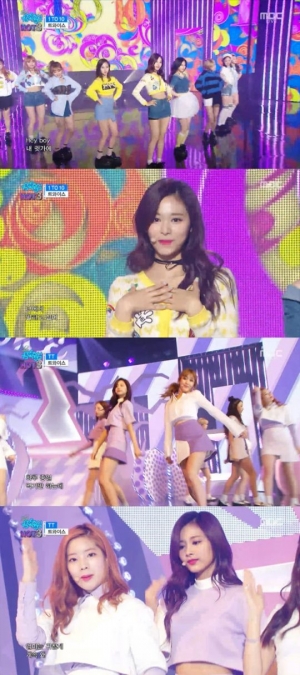 &#39;음악중심&#39; 트와이스 컴백, 과즙 터지는 상큼 미모