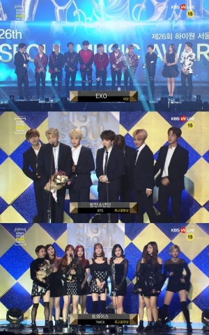 '서가대' 엑소·방탄·트와이스가 세운 '4X4X3' 기록 (종합)