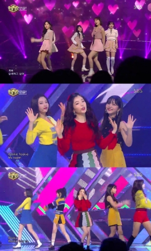 &#39;인기가요&#39; 레드벨벳, 깜찍한 다섯 고양이 &#39;루키&#39;