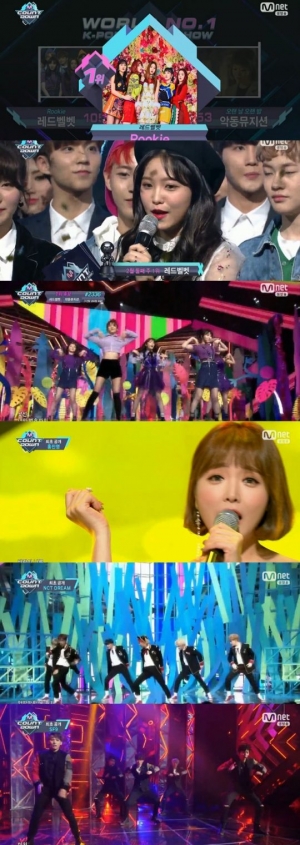 &#39;엠카운트다운&#39; 레드벨벳, 1위 차지...홍진영·NCT드림·SF9 컴백