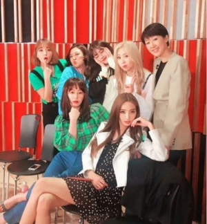 한채영, &#39;언니쓰&#39; 멤버들과 한 컷 &#34;&#39;언슬&#39; 촬영 중&#34;
