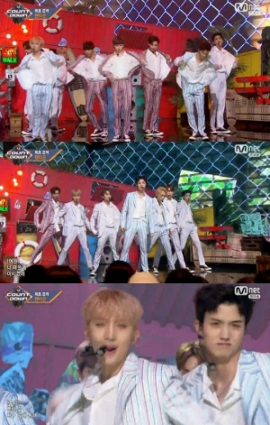 '엠카' 펜타곤, '예뻐죽겠네' 무대 최초 공개 '카리스마 폭발'