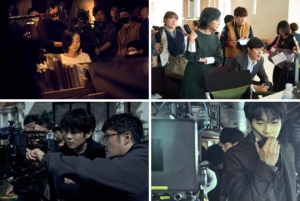 '마녀' 현장 스틸 공개...최우식, 꼼꼼한 모니터링