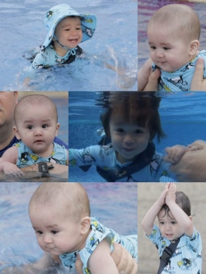 '슈돌' 윌벤져스, 물속에서 눈 '번쩍'...최연소 잠수왕 등극