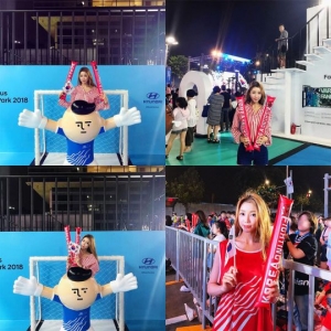 GBB 두리, 태극기 들고 월드컵 거리응원 "한국 파이팅”