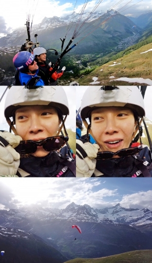 &#39;런닝맨&#39; 송지효, 스위스 하늘서 눈물 글썽