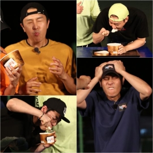 '1박 2일' 신화, 숟가락 하나로 대동단결...아이스크림 폭풍 먹방