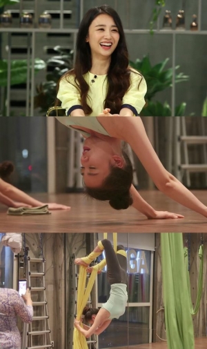 '야간개장' 박하선, 다이어트 비법은 요가...고난도 동작도 척척