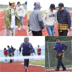 &#39;1박 2일&#39; 6人, 다리에 배턴 끼고 3대 3 릴레이 경보