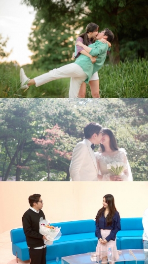 '랜선라이프' 대도서관♥윰댕, 결혼 3년 만 웨딩 촬영...깜짝 프러포즈에 '눈물'