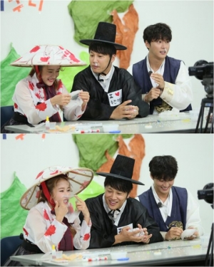 '1박 2일' 차태현X윤동구X지니언니, 라이브 방송 도전...3人3色 한복자태 &#39;눈길&#39;