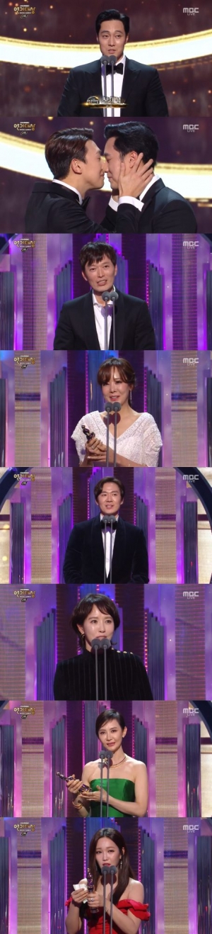 [2018 MBC 연기대상] 소지섭, 데뷔 23년만 대상...'내 뒤에 테리우스' 8관왕 (종합)