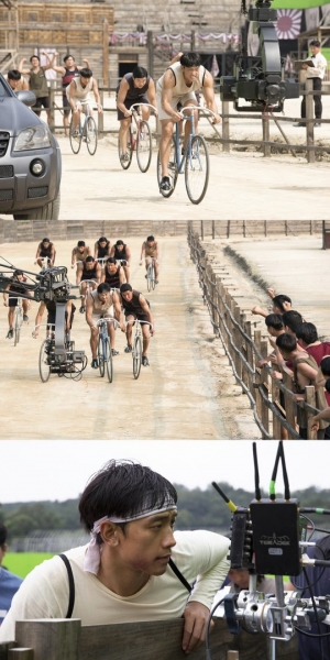 '자전차왕 엄복동' 정지훈, 자전차로 지구 반 바퀴 돌았다...폭염보다 뜨거웠던 열정