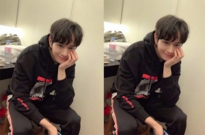 신예 김영대, 촬영장 밝히는 훈훈함...심쿵 '꽃받침'