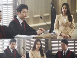 '바벨' 박시후-장신영, 날 선 법정 대치 '포착'