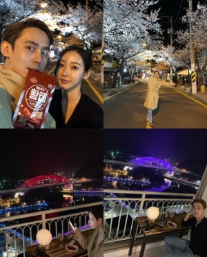 김상혁, ♥송다예와 결혼 앞두고 &#34;통영서 미리 피로연&#34;...벚꽃 아래 미소 만개