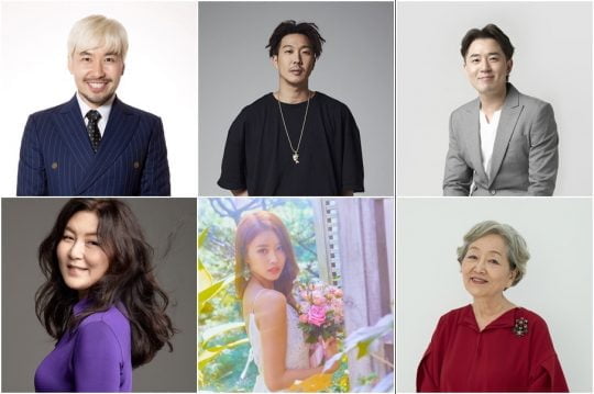 올리브 ‘장보고’의 개그맨 노홍철(왼쪽 위부터 시계방향), 하하, 붐, 배우 김영옥, 러블리즈 미주, 스타일리스트 한혜연 / 사진=각 소속사 제공