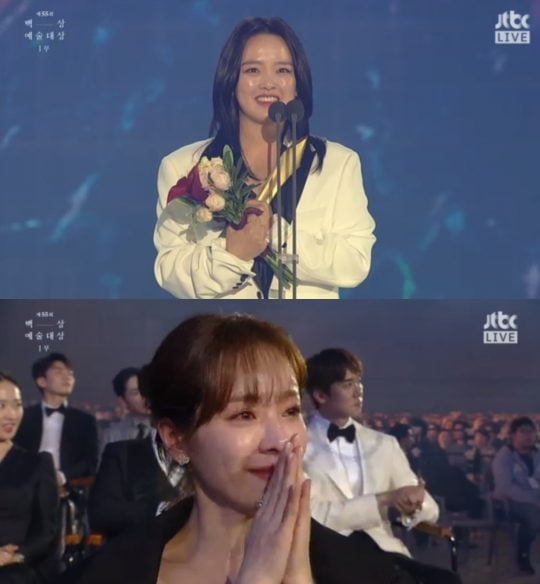 ‘2019 백상예술대상’ 권소현, 한지민 / 사진=JTBC 방송화면 캡처