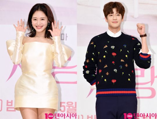 천방지축 씨네파크 대표이사 베로니카 박 역의 김재경(왼쪽부터)과 김영광과 라이벌 구도를 형성하는 기대주 역의 구자성. /조준원 기자 wizard333@
