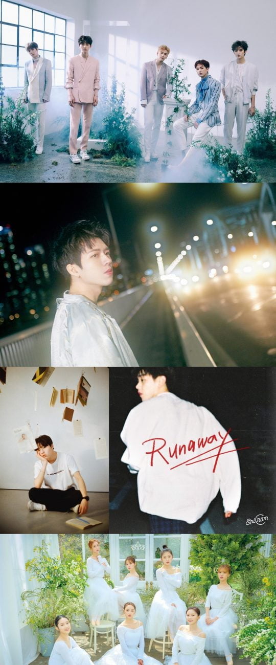 SBS ‘인기가요’에 출연하는 그룹 뉴이스트(위부터), 남우현, 유승우, 에릭남, 오마이걸. /