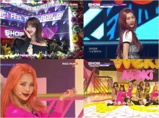 15일 방영된 MBC뮤직 ‘쇼!챔피언’ 방송화면.