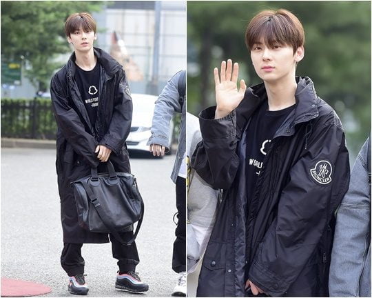 그룹 뉴이스트의 황민현./ 사진제공=몽클레르 