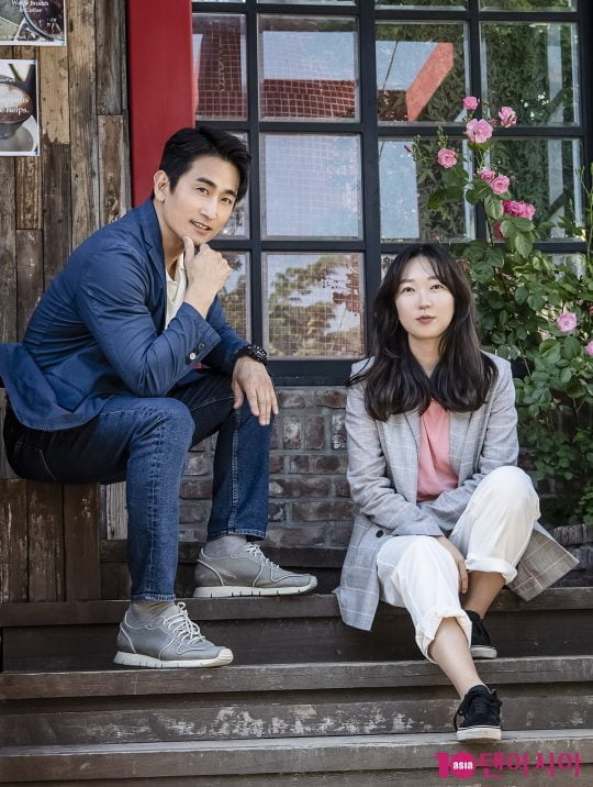 영화 ‘옹알스’를 공동 연출한 차인표와 전혜림 감독./ 사진=이승현 기자 lsh87@