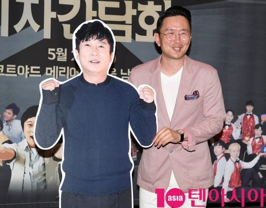 [TEN PHOTO]윤형빈 &#39;이수근 웃음팔이 소년 기대해주세요&#39;