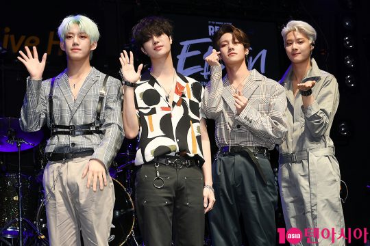 밴드 아이즈 준영(왼쪽부터), 지후, 현준, 우수