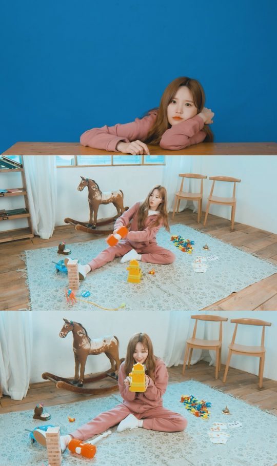 프로미스나인 송하영 ‘펀 팩토리’ 콘셉트 영상 캡처. /사진제공=오프더레코드