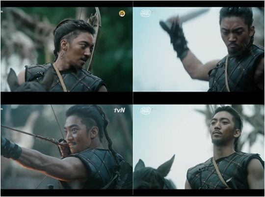 지난 1~2일 방영된 tvN 토일드라마 ‘아스달 연대기’ 방송화면.
