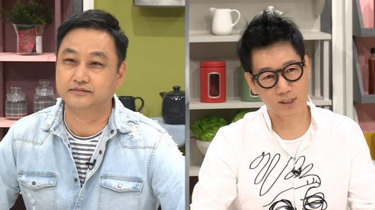 ‘냉장고를 부탁해’의 개그맨 김수용(왼쪽)과 지석진./사진제공=JTBC