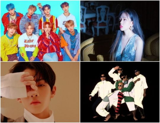 에이티즈(왼쪽 위부터 차례로), 비비, 배진영, 술탄 오브 더 디스코. /사진제공=각 소속사