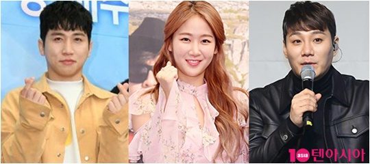Mnet 음악 예능 ‘더 콜2’에 MC로 참여하게 된 방송인 유세윤(왼쪽부터), 그룹 바이브의 윤민수, 가수 소유./ 조준원 기자 wizard333@, 이승현 기자 lsh87@