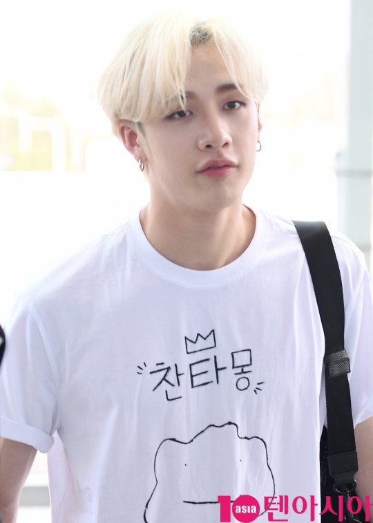 그룹 스트레이 키즈(방찬, 우진, 리노, 창빈, 현진, 한, 필릭스, 승민, 아이엔) 방찬이 12일 오후 K-POP Night in Jeddah 행사 참석차 인천국제공항을 통해 사우디아라비아로 출국하고 있다.
