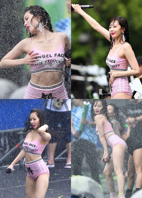 현아 2019 워터밤 서울 페스티벌 무대./ 사진=인스타그램