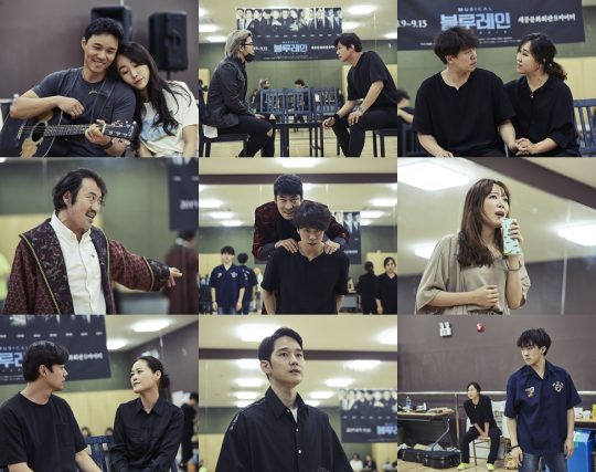 뮤지컬 ‘블루레인’ 연습 모습. /사진제공=쇼온컴퍼니
