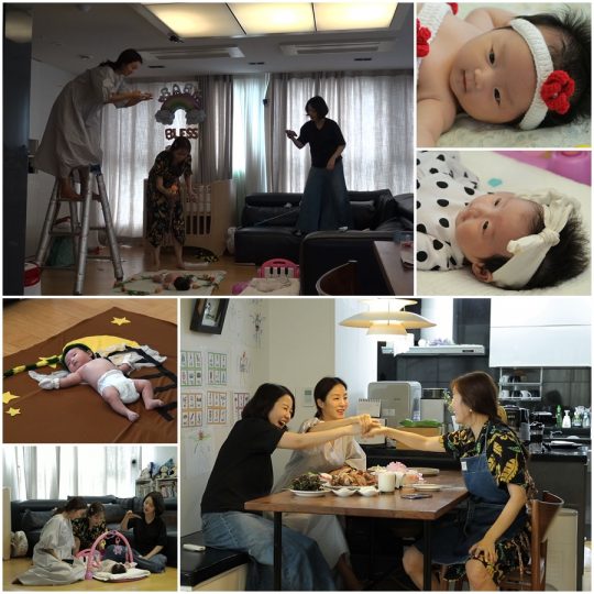 유담이를 보러 정준호·이하정 부부의 집을 방문한 장영란과 문정원. /사진제공=TV CHOSUN ‘아내의 맛’