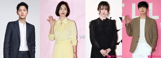 송중기(왼쪽부터), 송혜교, 구혜선, 안재현./ 사진=텐아시아DB