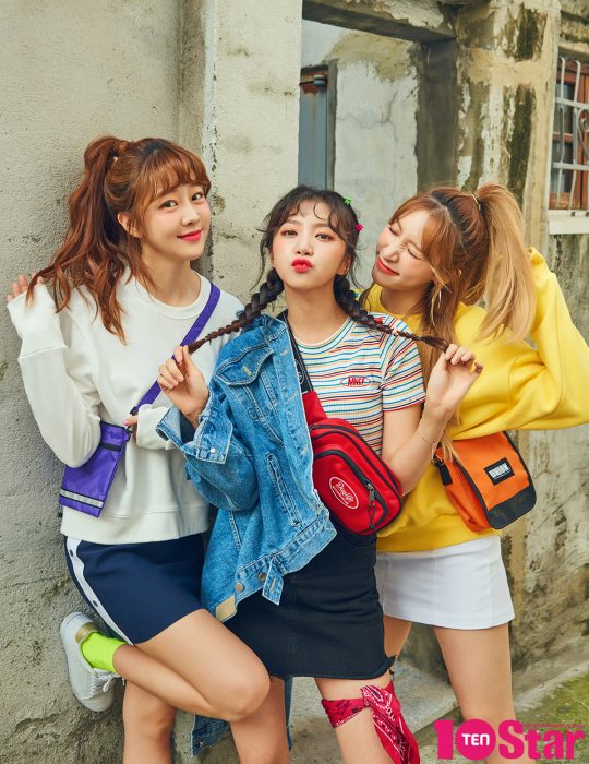 ‘텐스타’ 9월호 라붐 지엔-솔빈(위), 유정-해인-소연./ 사진=텐스타